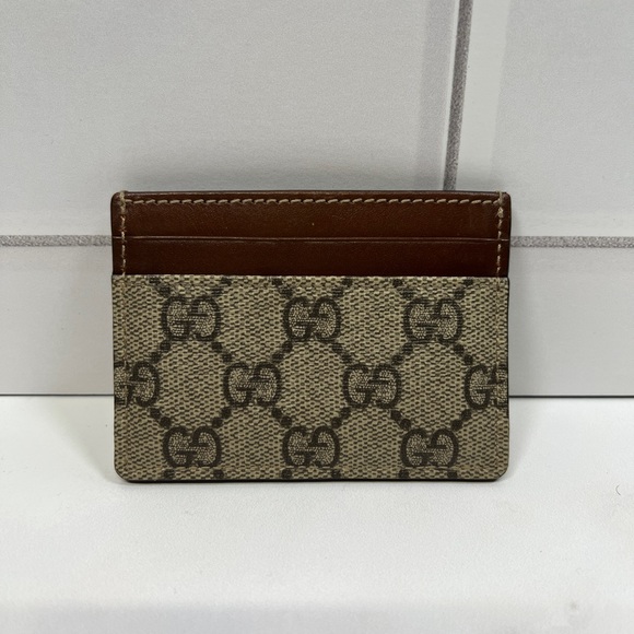 Gucci Accessories - Gucci GG Supreme Monogram Calfskin Cardholder Card Case Wallet